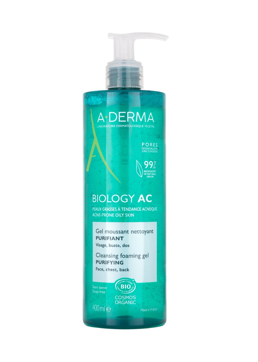 A-Derma BIOLOGY AC Čisticí pěnivý gel 400 ml A-Derma