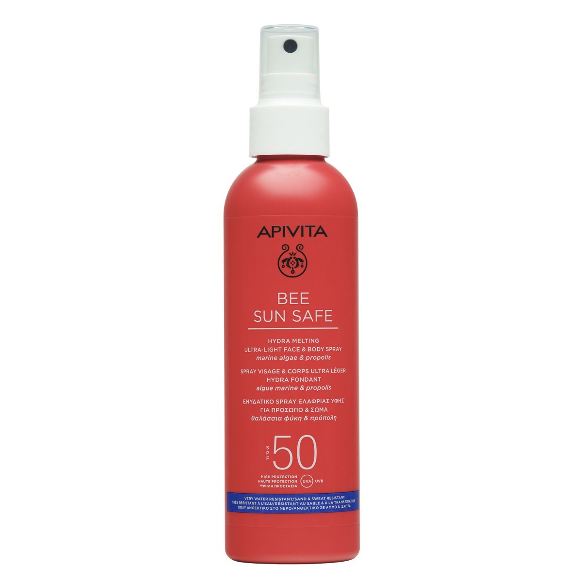APIVITA Bee Sun Safe Hydra Melting SPF50 lehký sprej na tělo i obličej 200 ml APIVITA