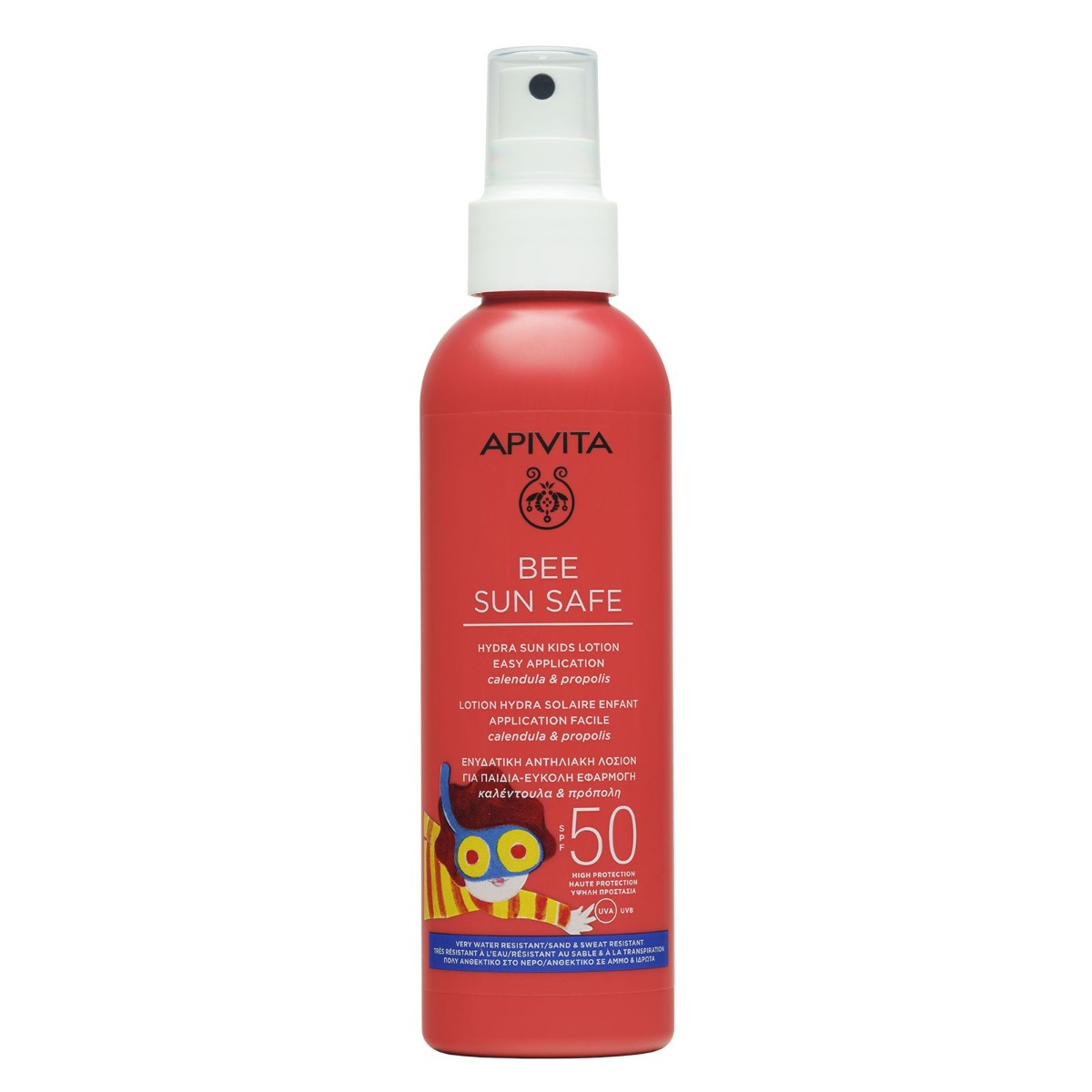 APIVITA Bee Sun Safe Hydra Sun SPF50 dětské opalovací mléko 200 ml APIVITA