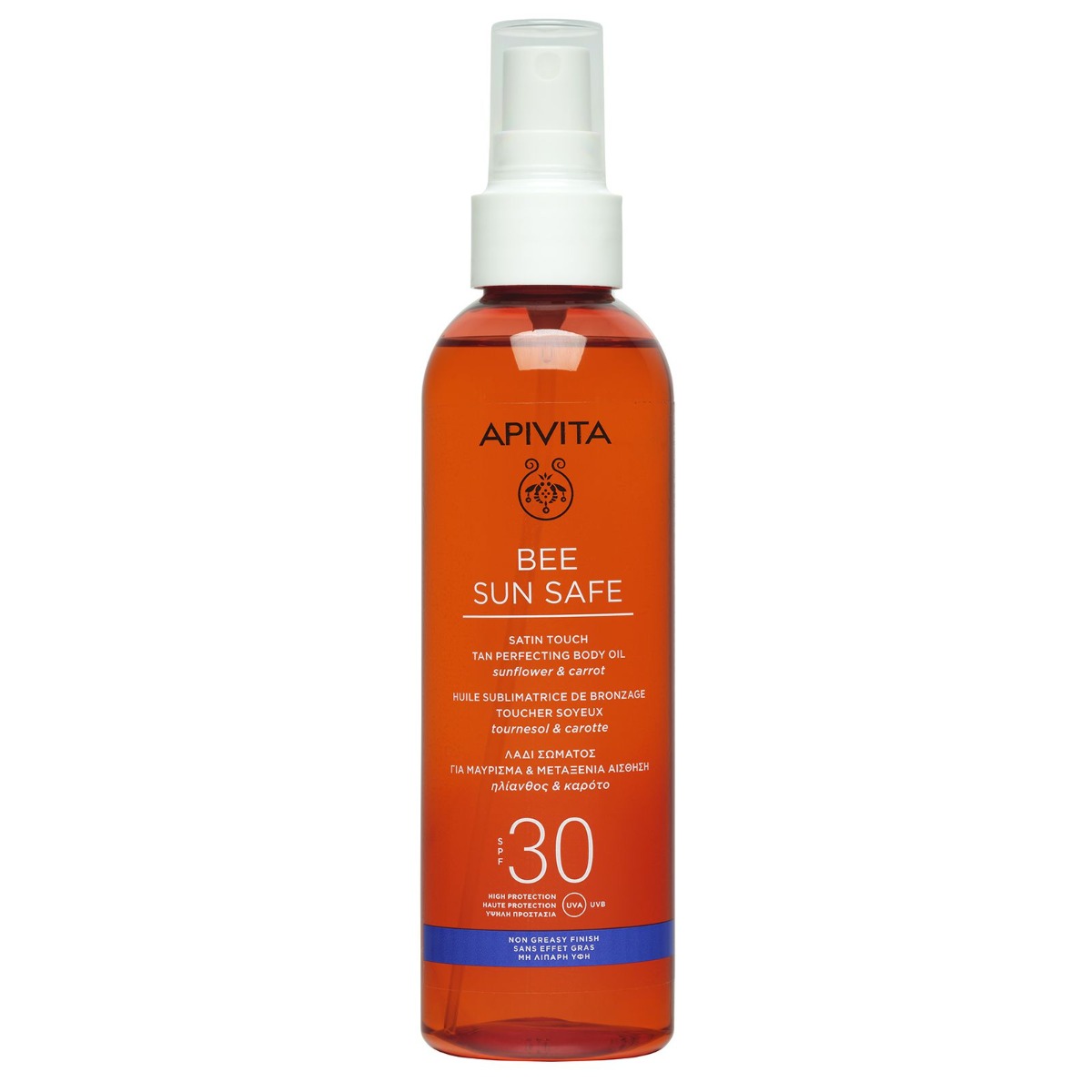APIVITA Bee Sun Safe Satin Touch SPF30 olej podporující opálení 200 ml APIVITA