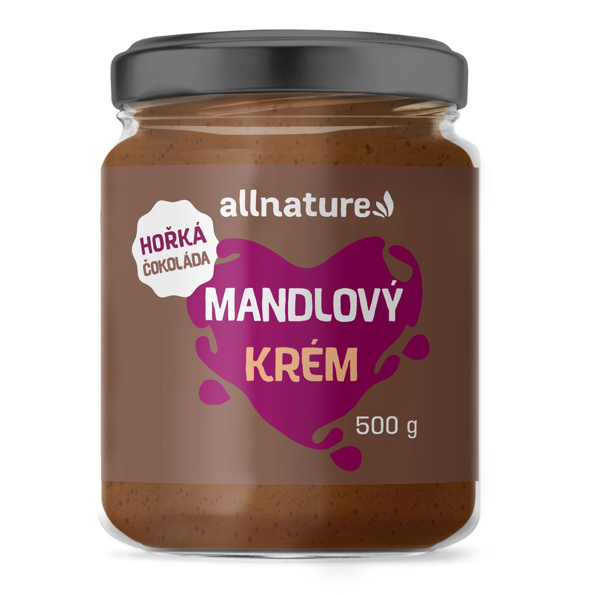 Allnature Mandlový krém s hořkou čokoládou 500 g Allnature