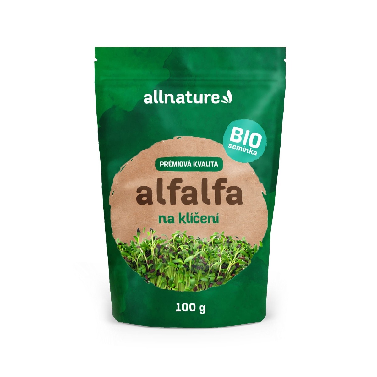 Allnature Semínka na klíčení alfalfa BIO 100 g Allnature