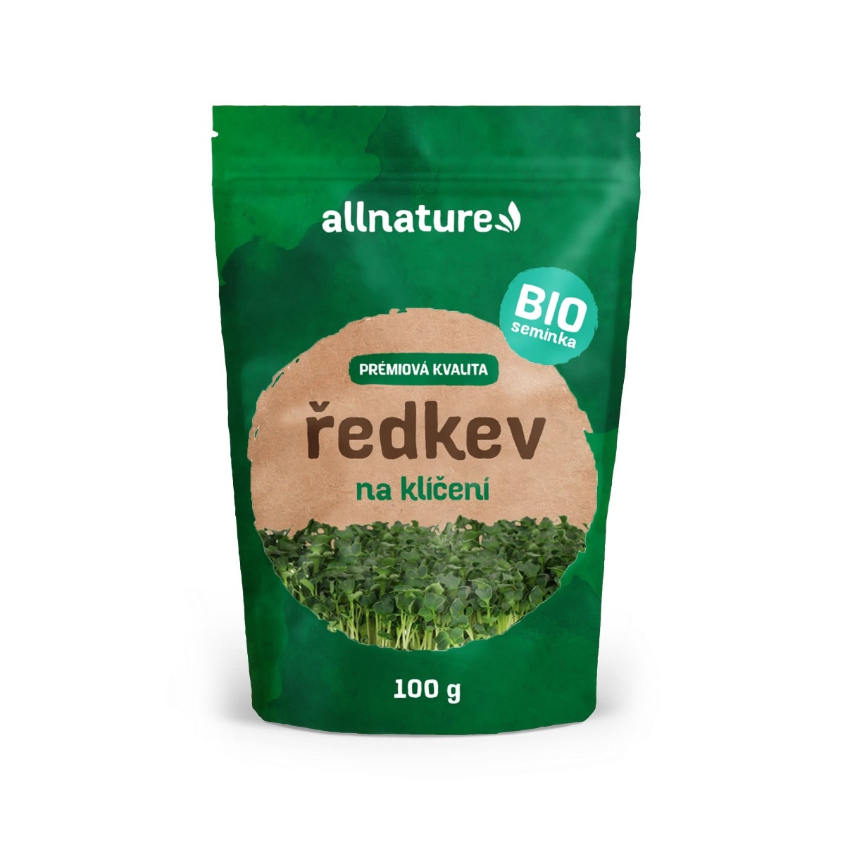 Allnature Semínka na klíčení ředkev BIO 100 g Allnature