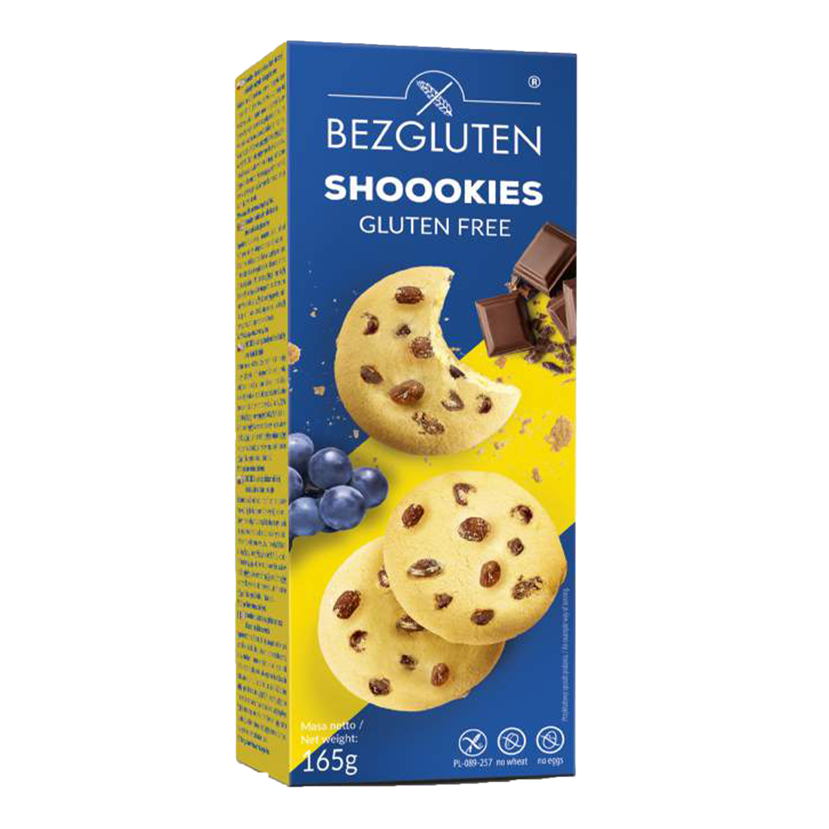 BEZGLUTEN SHOOOKIES sušenky bez lepku 165 g BEZGLUTEN