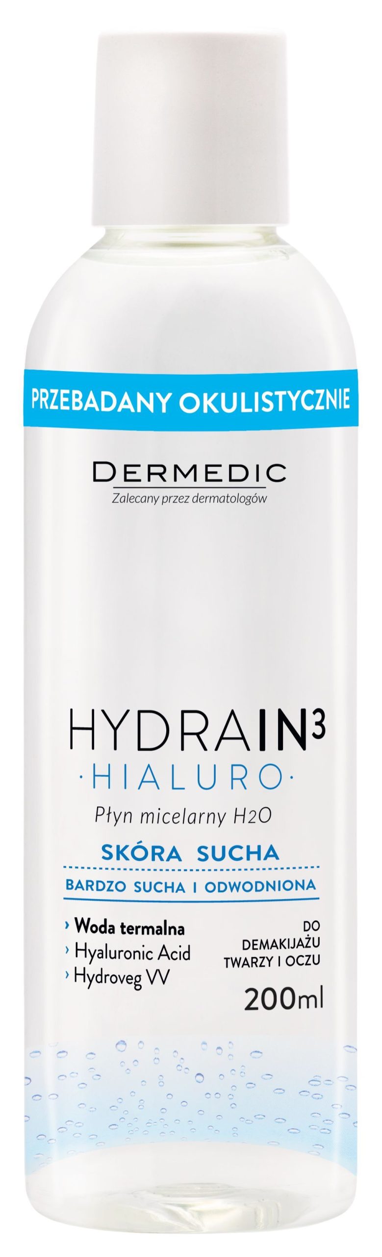 Dermedic Hydrain3 Hialuro Micelární voda 200ml Dermedic