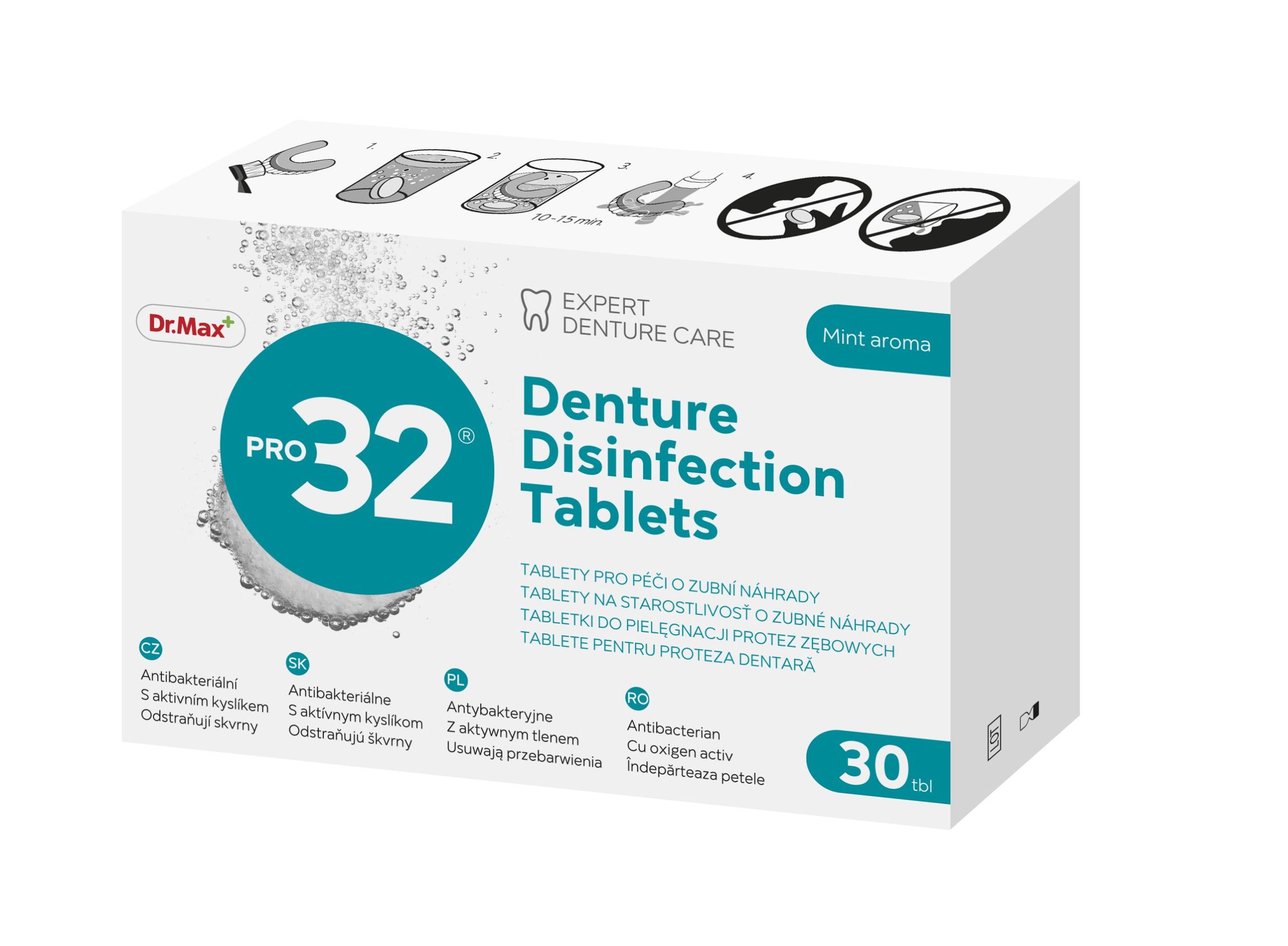Dr.Max PRO32 Denture Disinfection Tablets 30 tablet Dr.Max
