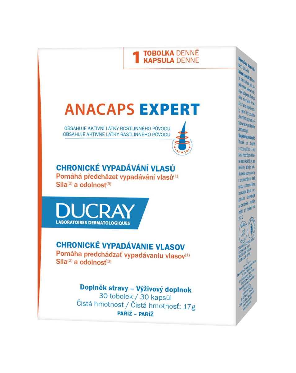Ducray Anacaps Expert chronické vypadávání vlasů 30 tobolek Ducray