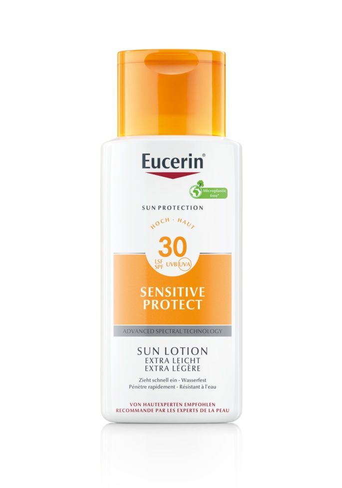 Eucerin SUN Sensitive Protect SPF30 extra lehké mléko na opalování 150 ml Eucerin