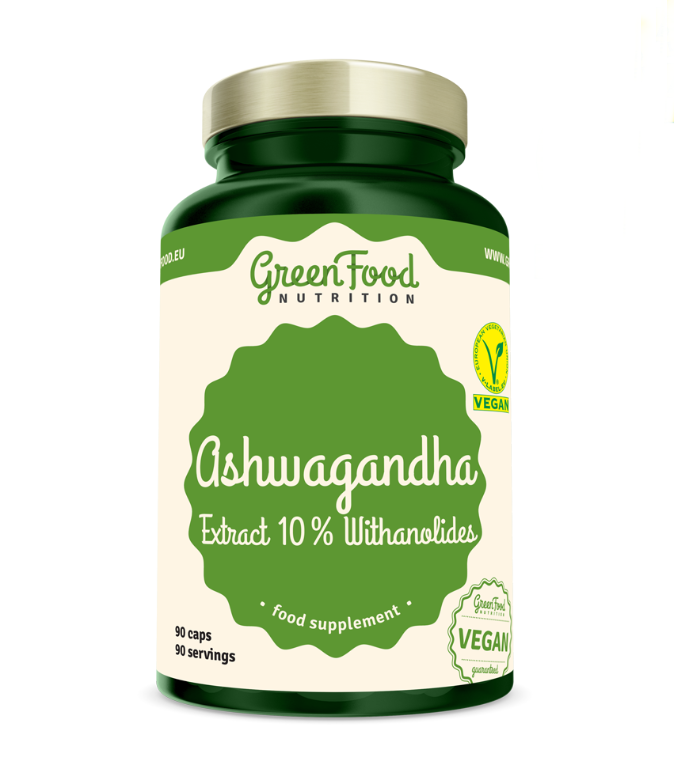 GreenFood Nutrition Ashwagandha Extract 90 kapslí GreenFood Nutrition