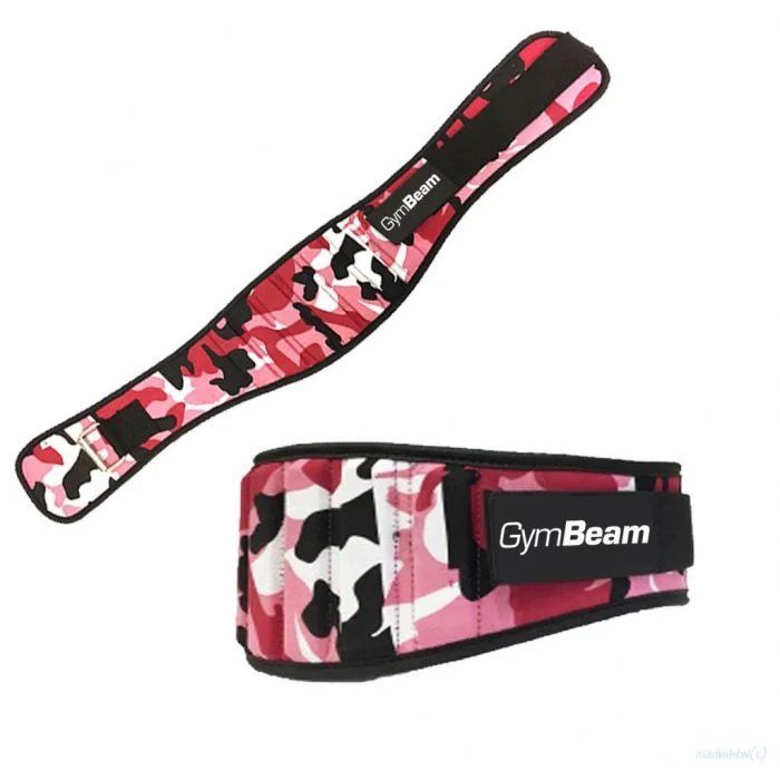 GymBeam Dámský fitness opasek Pink Camo vel. S 1 ks GymBeam