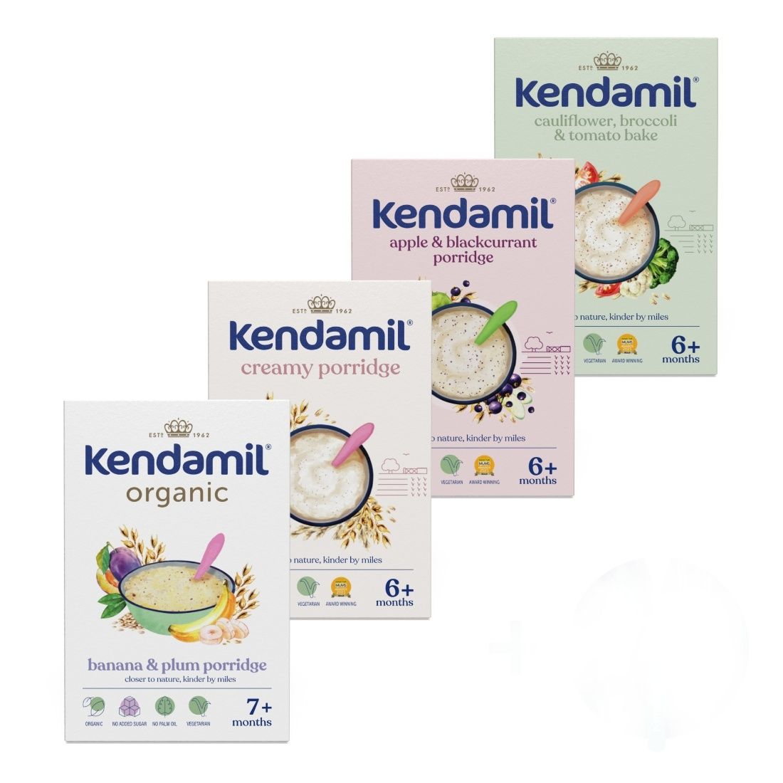 Kendamil Variace mléčných a nemléčných kaší 4x150 g Kendamil