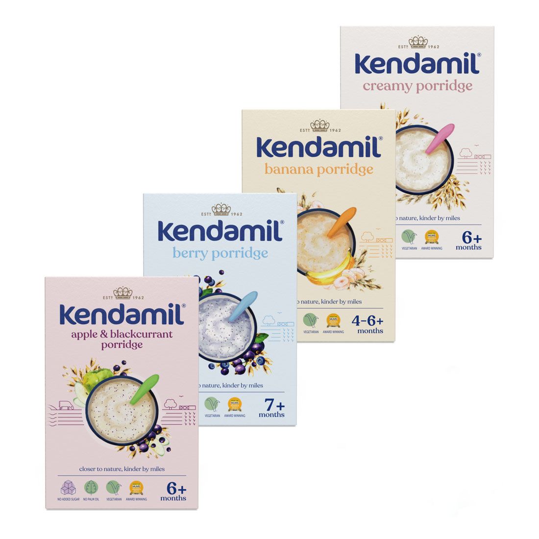 Kendamil Variace mléčných kaší 4x150 g Kendamil