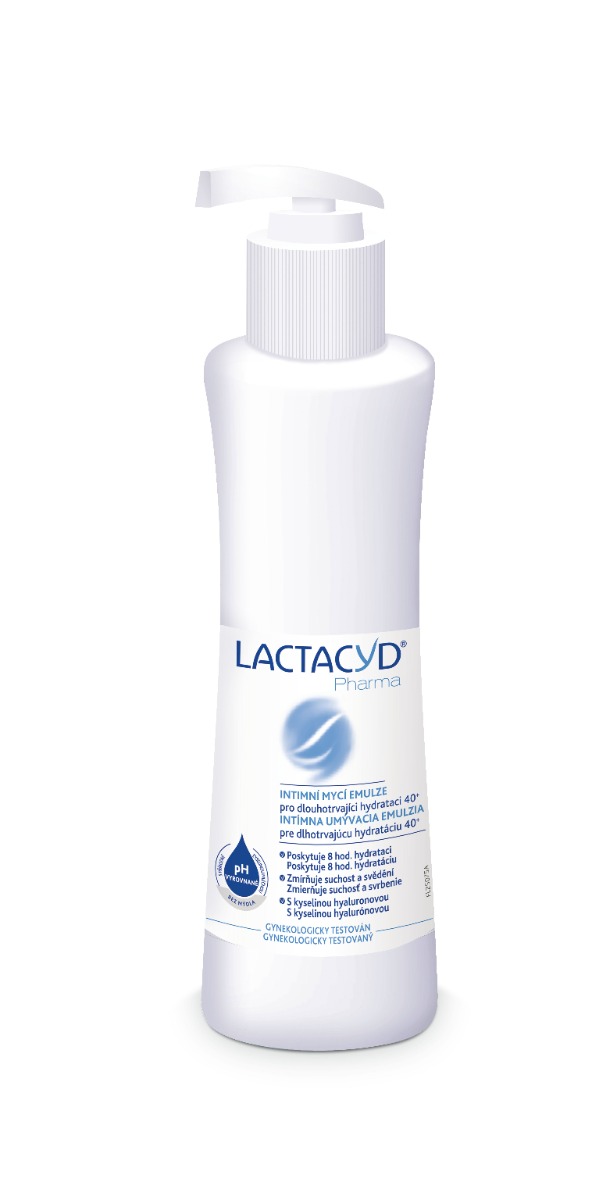 Lactacyd Pharma Intimní mycí emulze pro dlouhotrvající hydrataci 40+ 250 ml Lactacyd