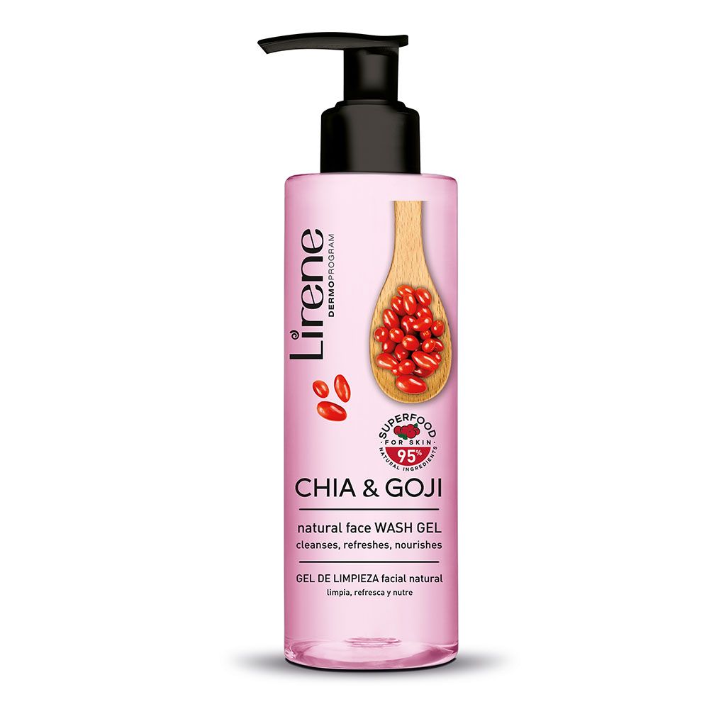 Lirene Superfood Čisticí gel s chia a goji 190 ml Lirene