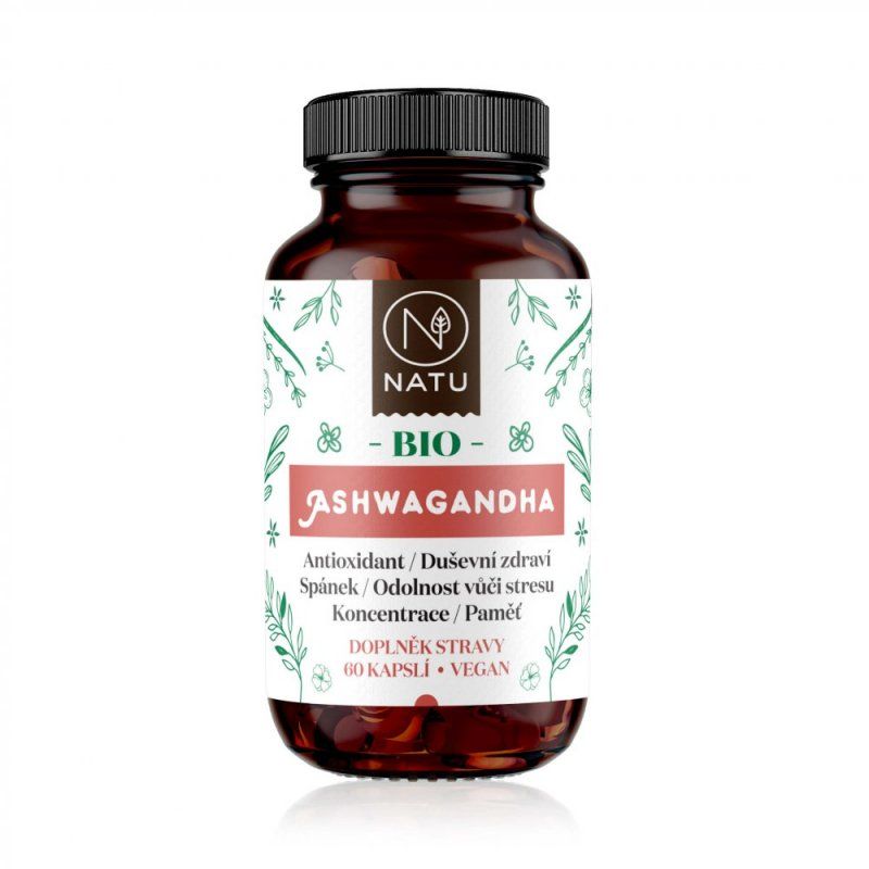 NATU Ashwagandha BIO 60 kapslí NATU