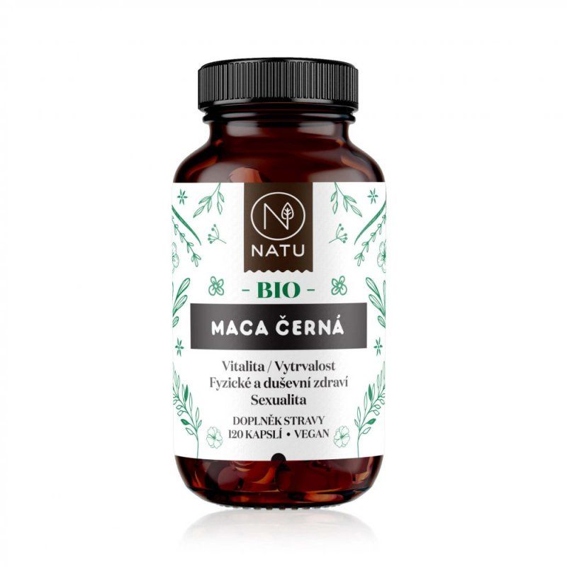 NATU Maca černá BIO 120 kapslí NATU