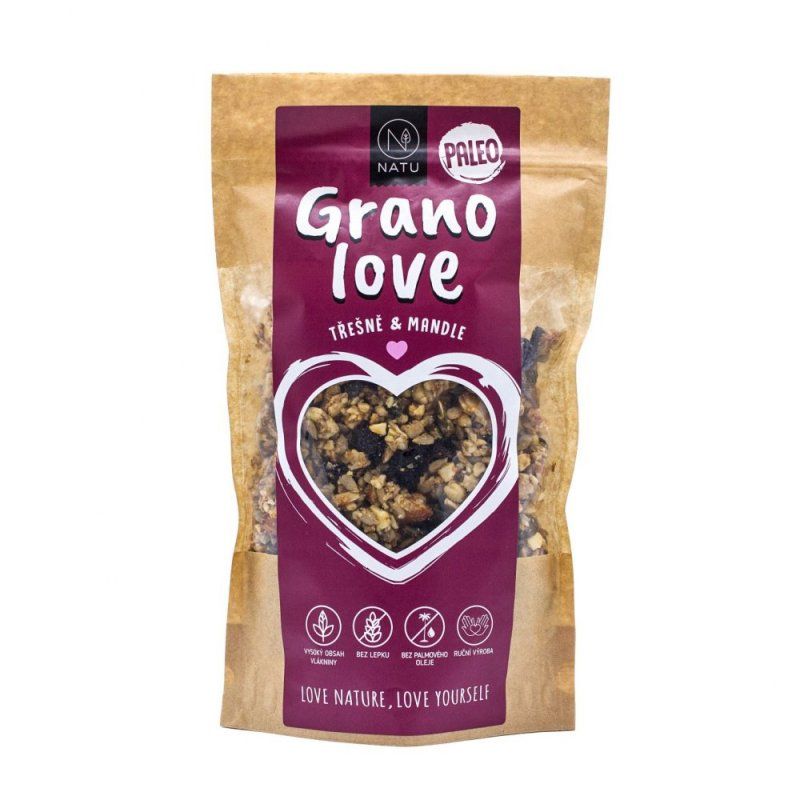 NATU Paleo Granola Třešně a mandle 370 g NATU