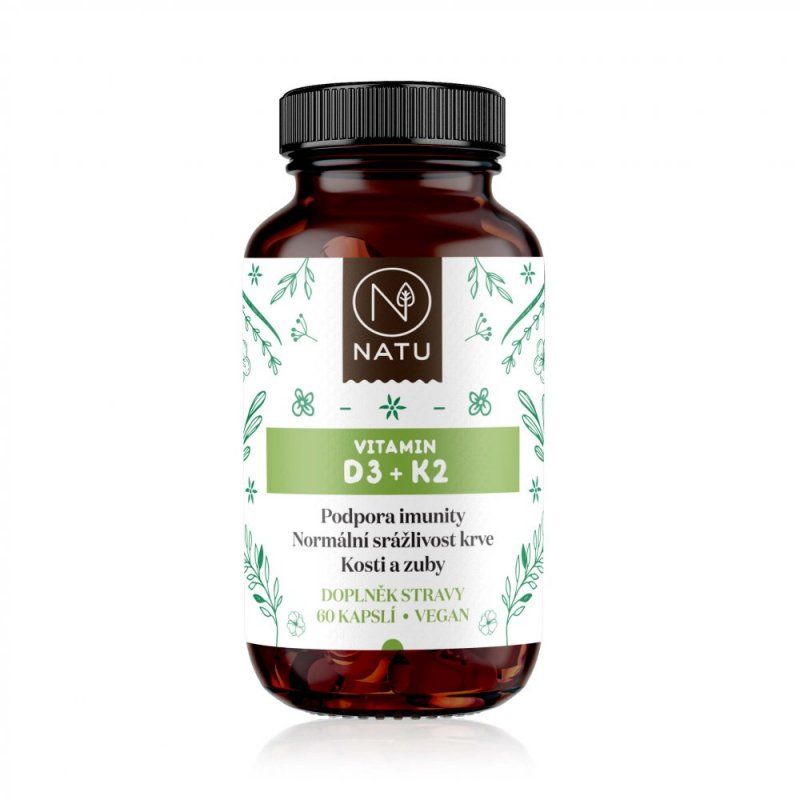 NATU Vitamin D3 + K2 60 kapslí NATU