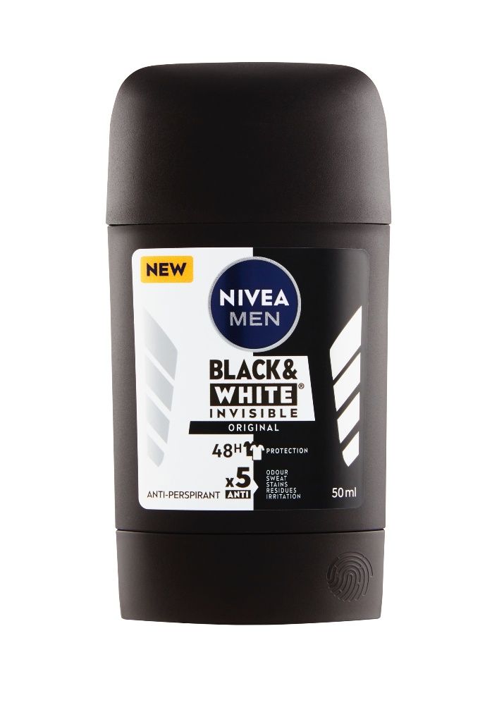 Nivea Men Black & White Invisible tuhý antiperspirant 50 ml Nivea