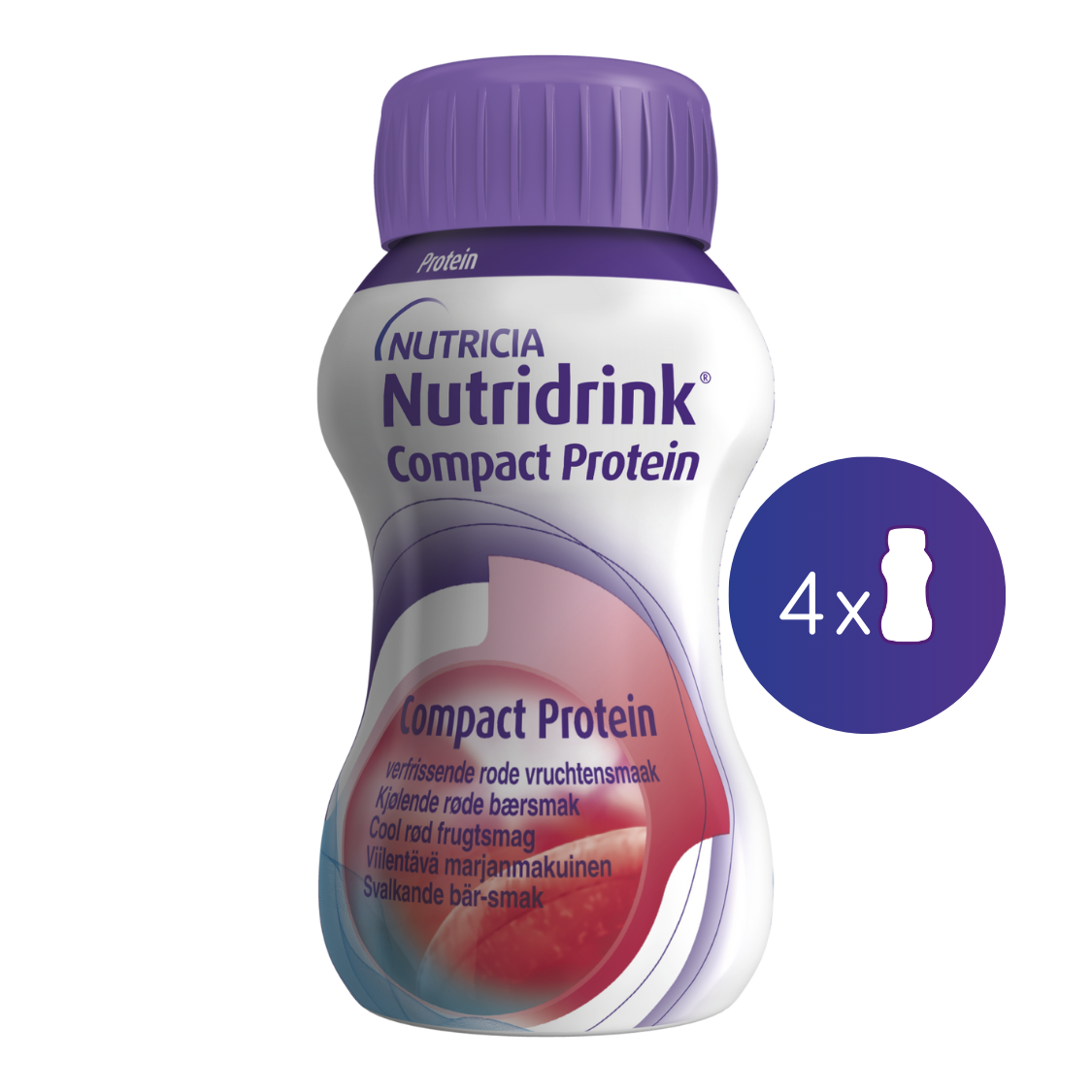 Nutridrink Compact Protein chladivé červené ovoce 4x125 ml Nutridrink