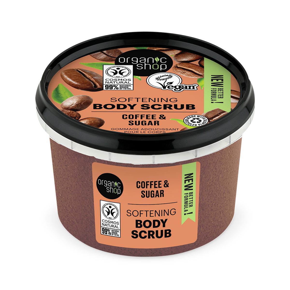Organic Shop Zjemňující tělový peeling Káva a cukr 250 ml Organic Shop