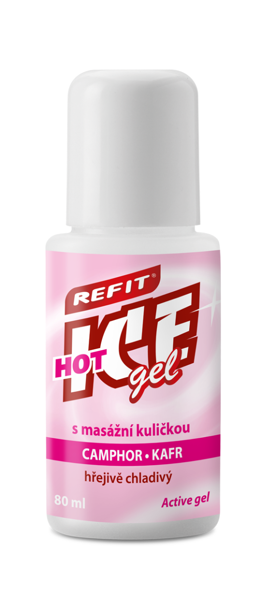 Refit Ice Masážní gel s kafrem roll–on 80 ml Refit