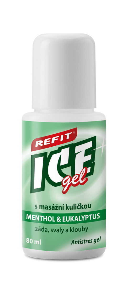 Refit Ice Masážní gel s mentholem a ekualyptem roll–on 80 g Refit