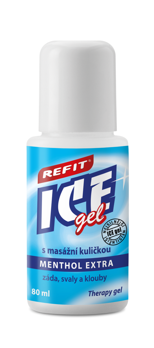 Refit Ice Masážní gel s mentholem roll–on 80 g Refit