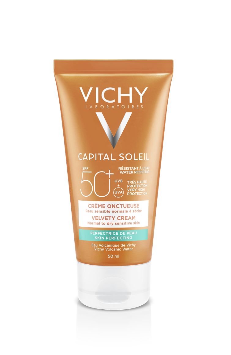 Vichy Idéal Soleil Velvet Cream SPF50+ opalovací krém na obličej 50 ml Vichy