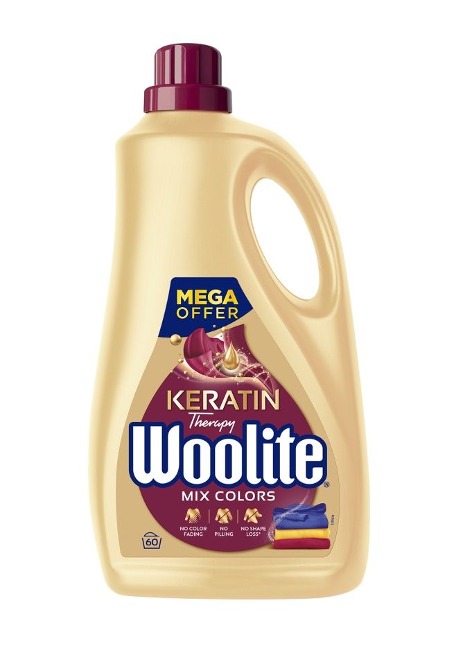 Woolite Keratin Tekutý prací prostředek na barevné prádlo 3