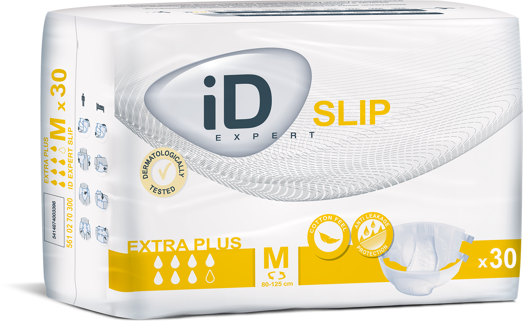 iD Slip Medium Extra Plus plenkové kalhotky s lepítky 30 ks iD