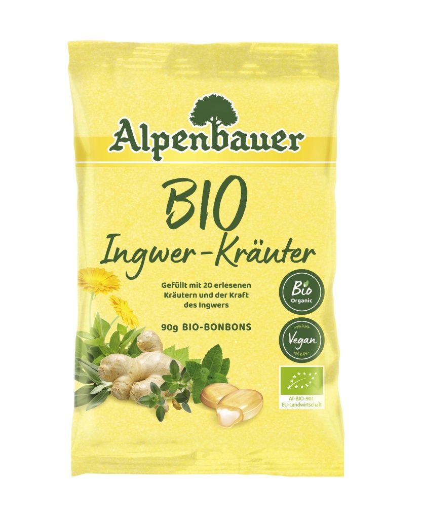 Alpenbauer Bonbóny Zázvor - bylinky BIO 90 g Alpenbauer