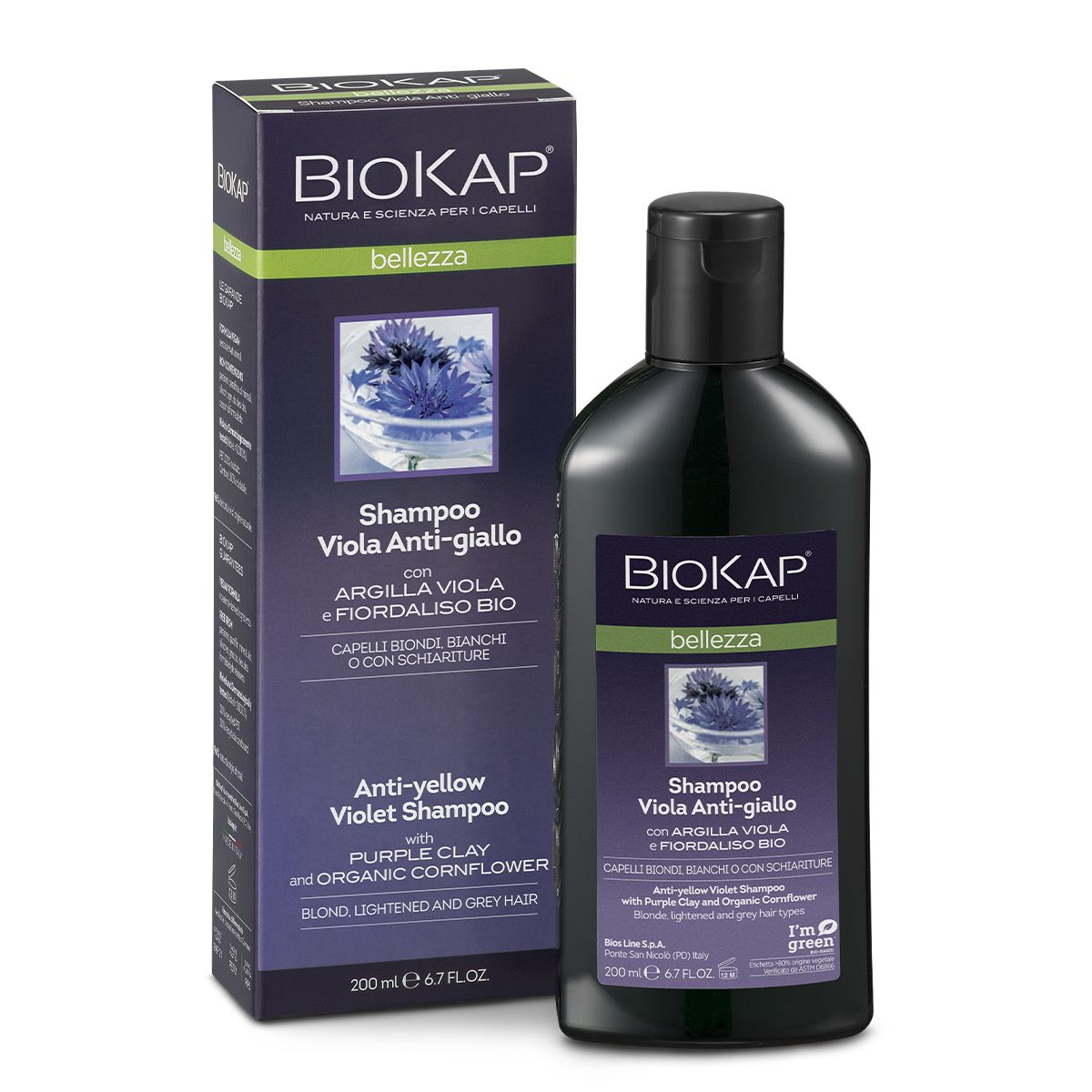 BIOKAP Bellezza Violet Šampon s neutralizací žlutých tónů 200 ml BIOKAP