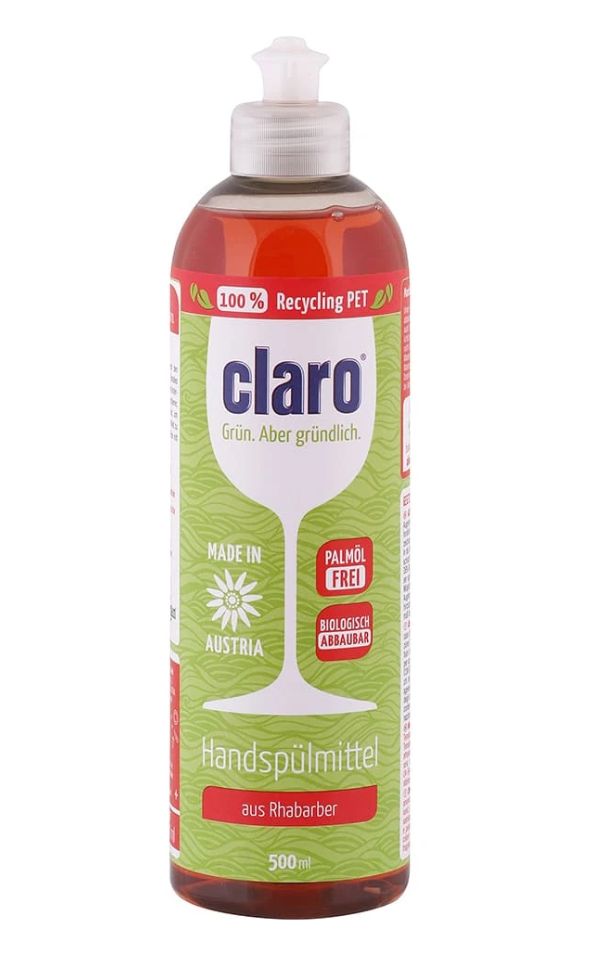 Claro EKO prostředek na mytí nádobí rebarbora 500 ml Claro