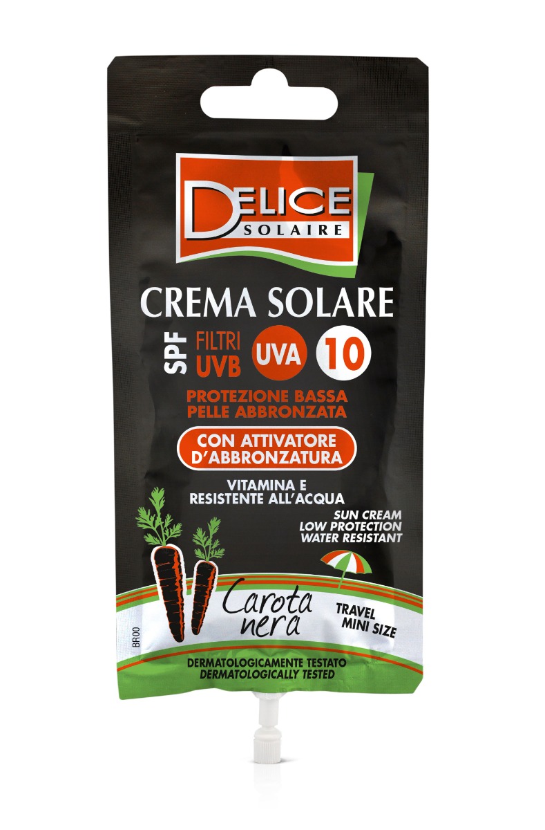 Delice Solaire Opalovací krém s černou mrkví SPF10 sáček 50 ml Delice Solaire