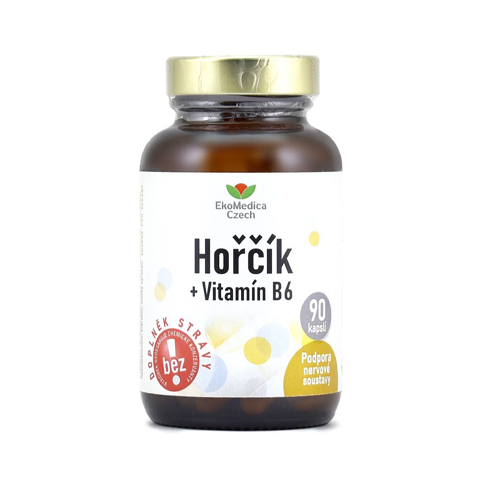 Ekomedica Hořčík + Vitamín B6 90 kapslí Ekomedica