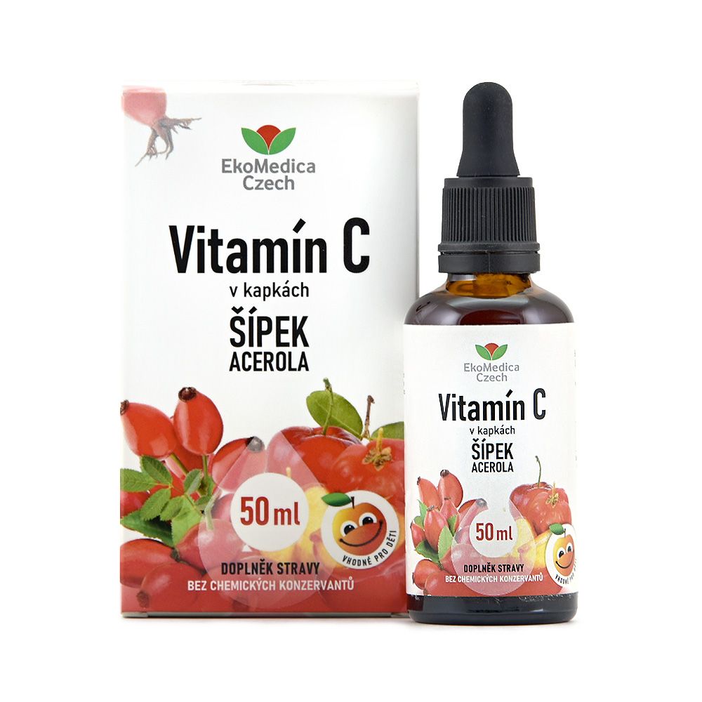 Ekomedica Vitamín C v kapkách Šípek Acerola 50 ml Ekomedica