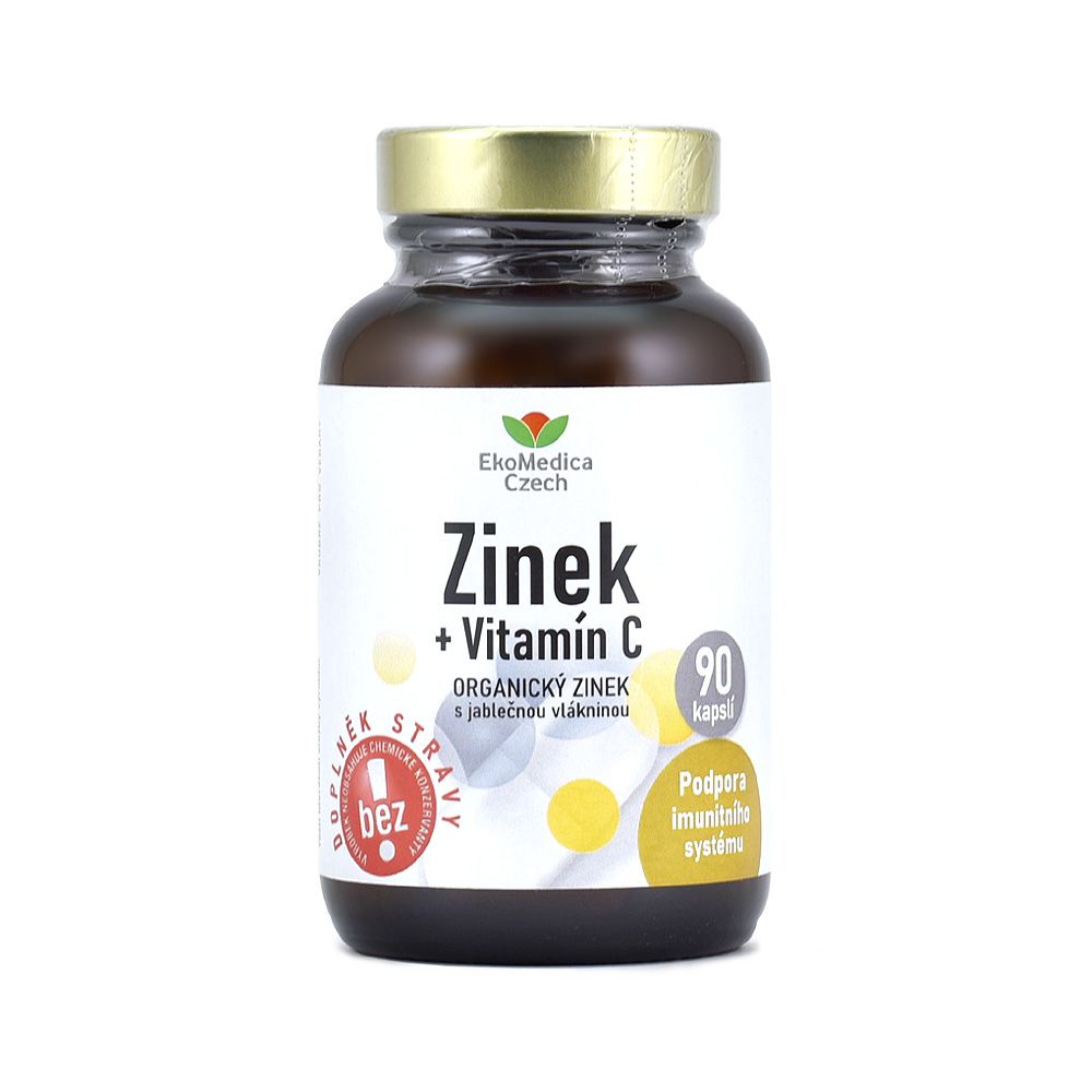 Ekomedica Zinek + Vitamín C 90 kapslí Ekomedica