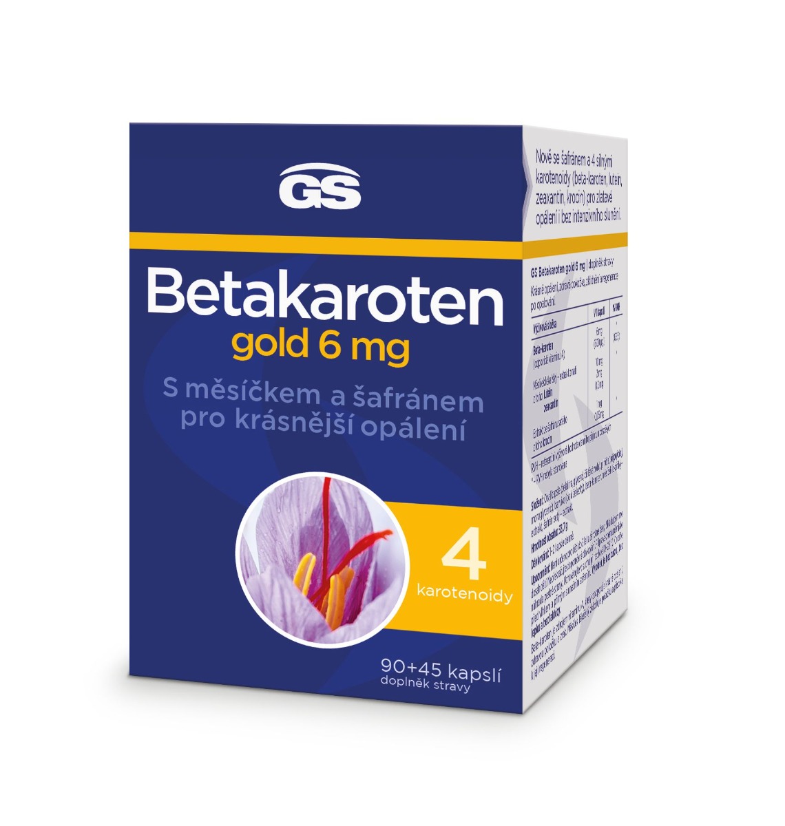 GS Betakaroten gold 6 mg 90+45 kapslí GS