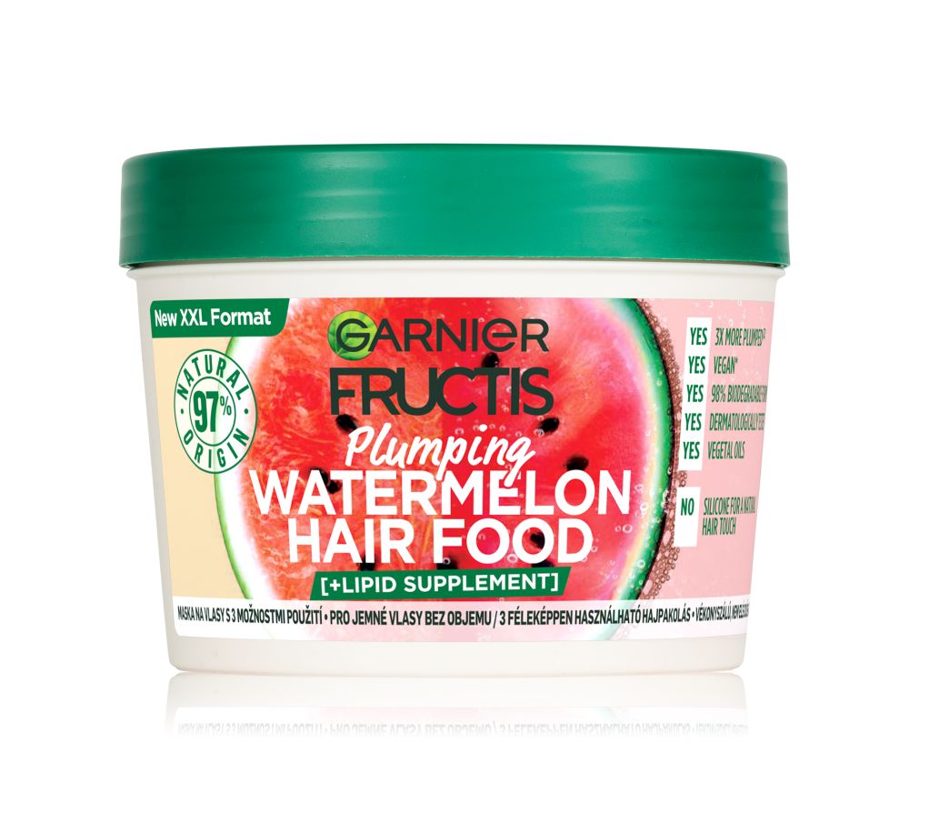Garnier Fructis Hair Food Watermelon maska pro jemné vlasy bez objemu 400 ml Garnier