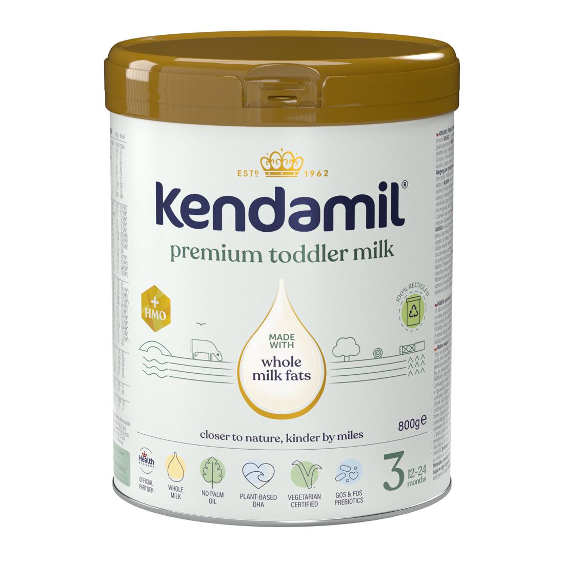 Kendamil 3 Premium Batolecí mléko HMO+ 800 g Kendamil