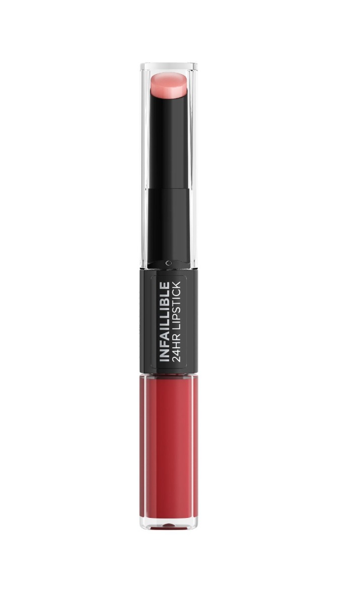 Loréal Paris Infaillible 24H Lip Color odstín 501 Timeless Red rtěnka 5