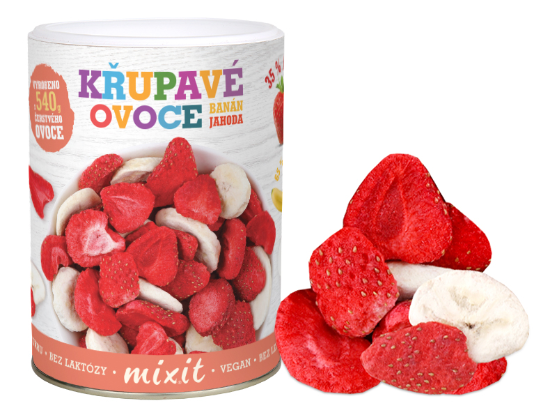 Mixit Křupavé ovoce Banán a jahoda 80 g Mixit