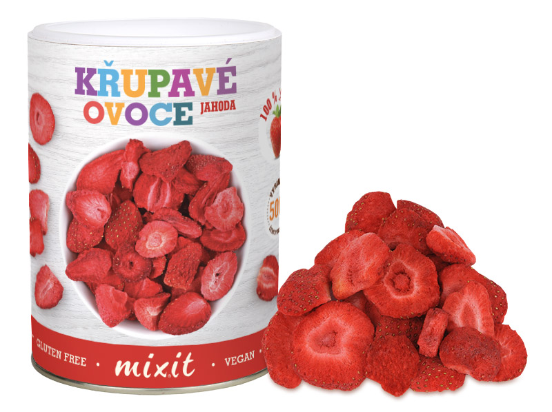 Mixit Křupavé ovoce Jahoda 50 g Mixit