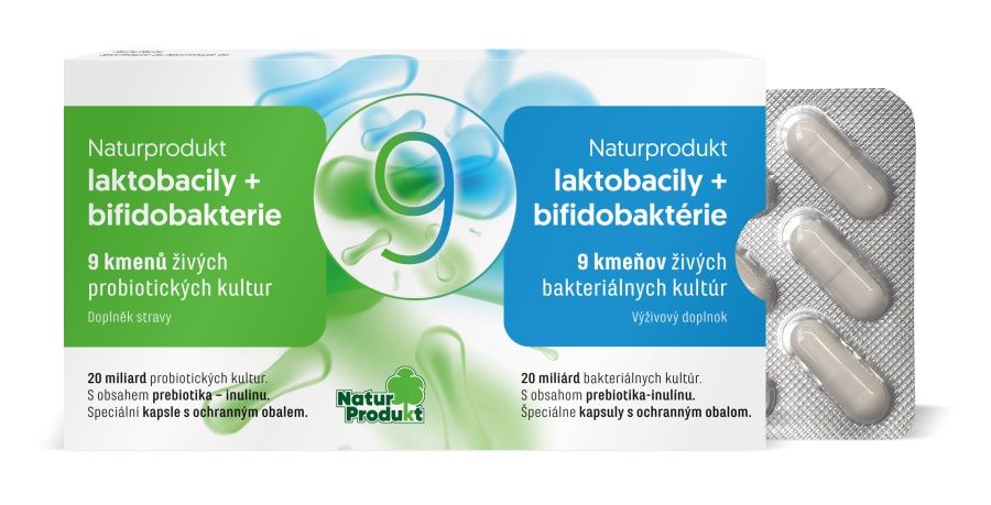 Naturprodukt laktobacily + bifidobakterie 9 15 kapslí Naturprodukt