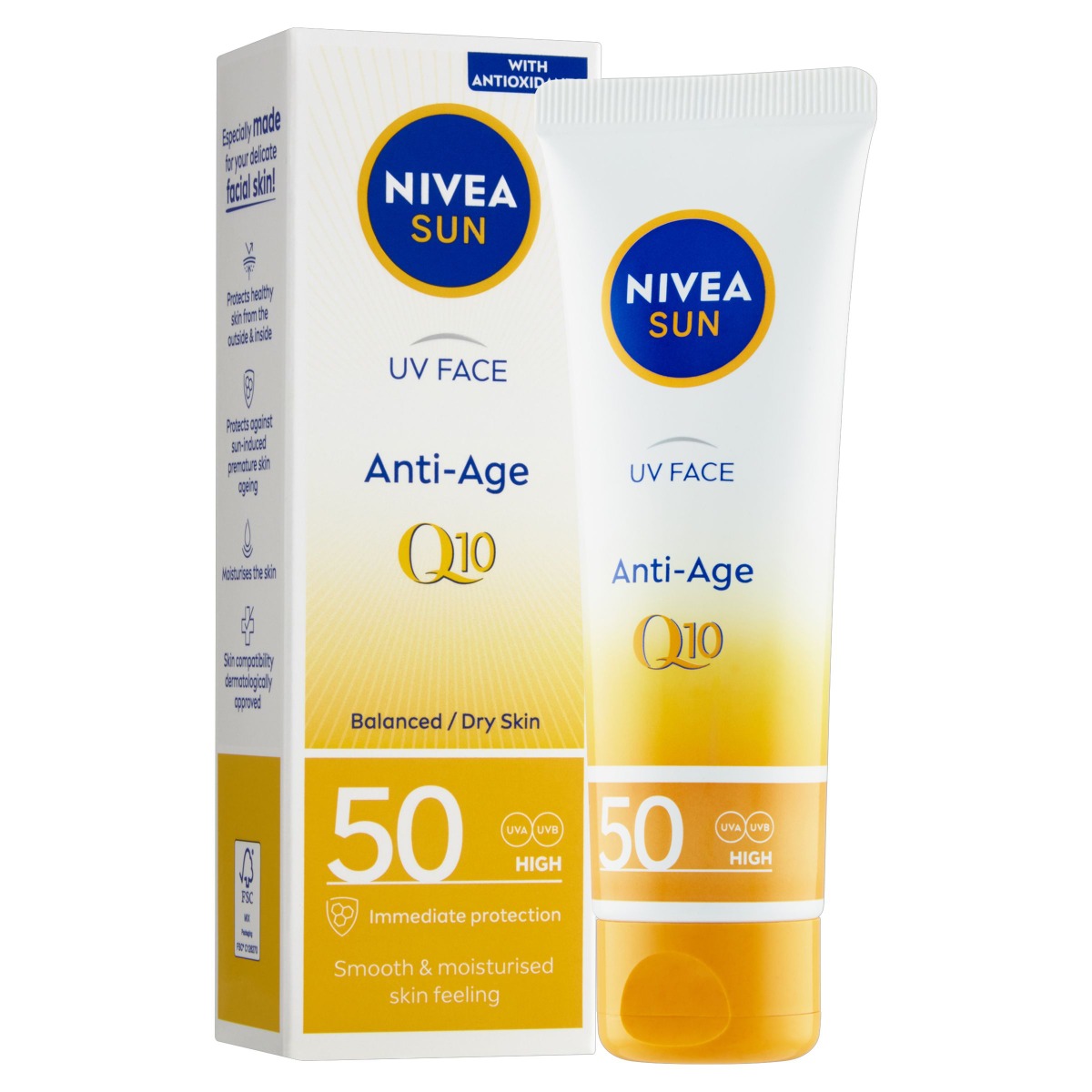 Nivea SUN Opalovací krém proti vráskám OF50 50 ml Nivea