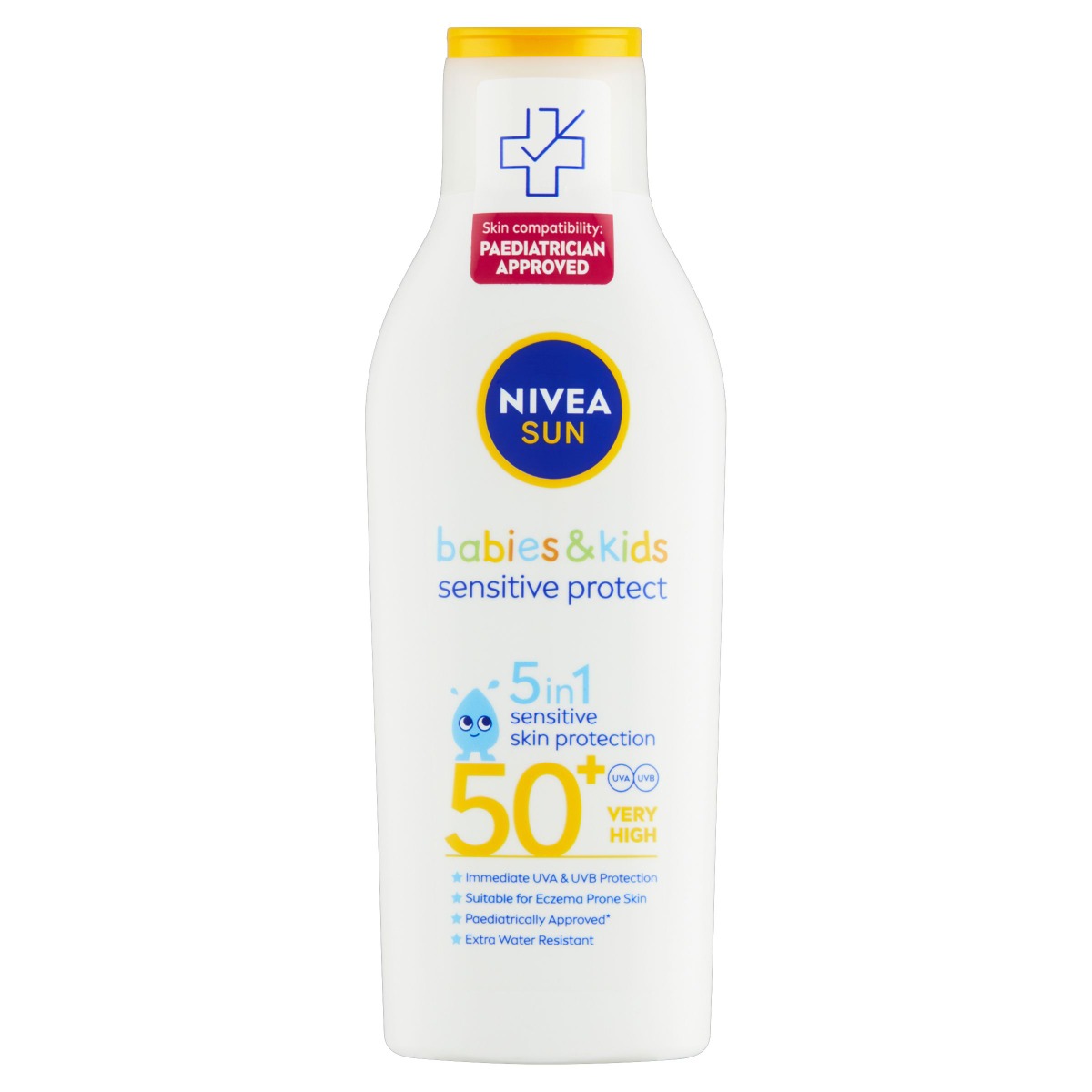 Nivea SUN Sensitive SPF50+ dětské opalovací mléko 200 ml Nivea