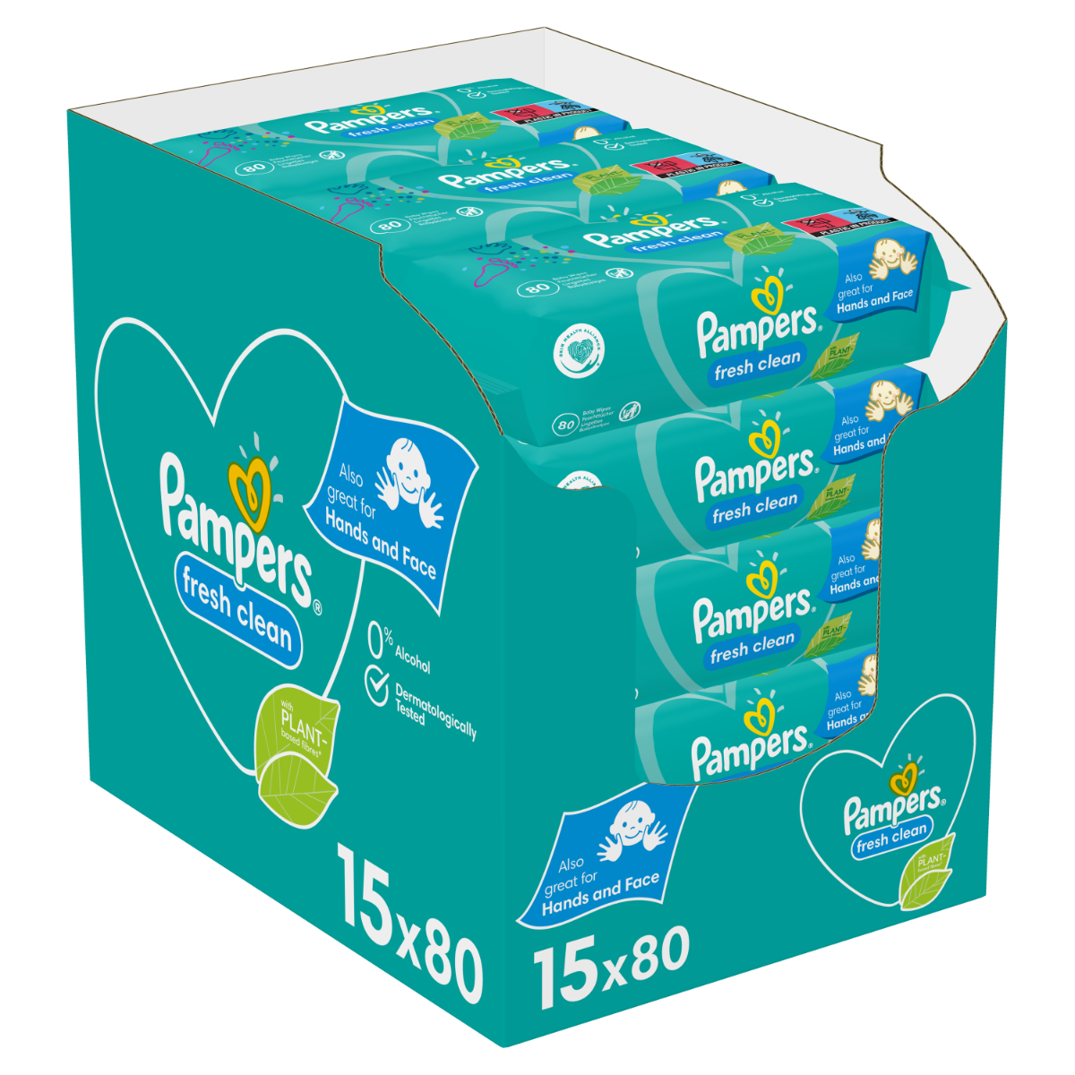 Pampers Fresh Clean vlhčené ubrousky 15x80 ks Pampers