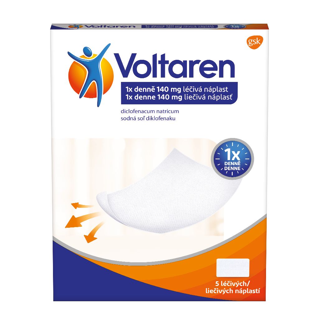 Voltaren 1x denně 140 mg léčivá náplast 5 ks Voltaren