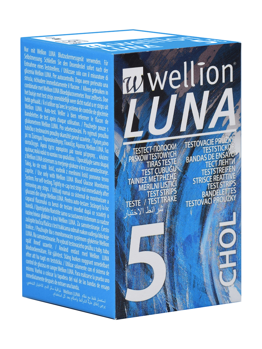 Wellion LUNA testovací proužky cholesterol 5 ks Wellion